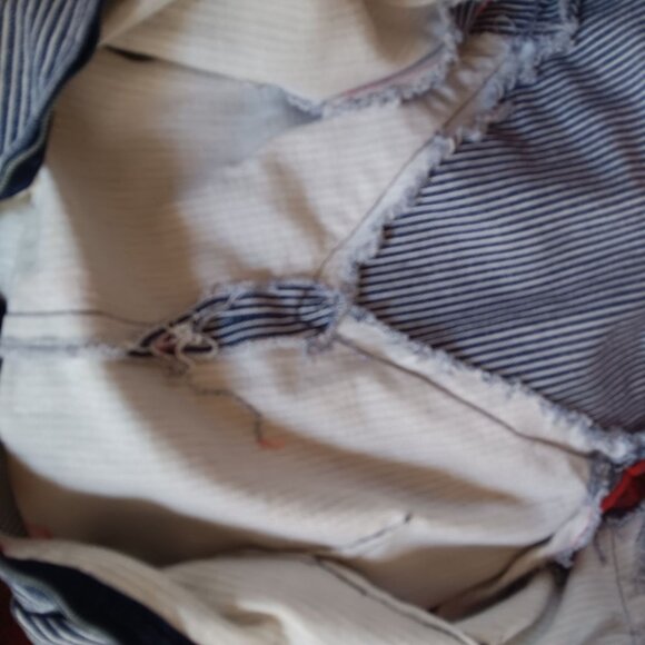 Vintage Small Mini Dress 1970's 1of1 Handmade Sleeveless Heart Love Stretch Thic - Picture 7 of 7